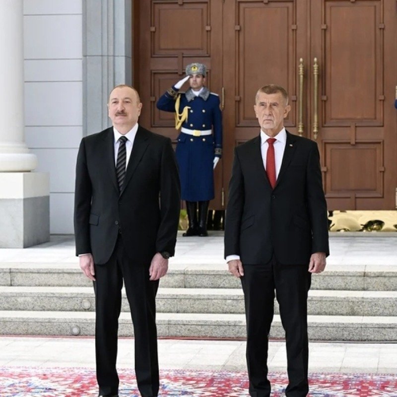 Qəbələdə Çexiyanın Baş nazirinin rəsmi qarşılanma mərasimi olub - FOTOLAR