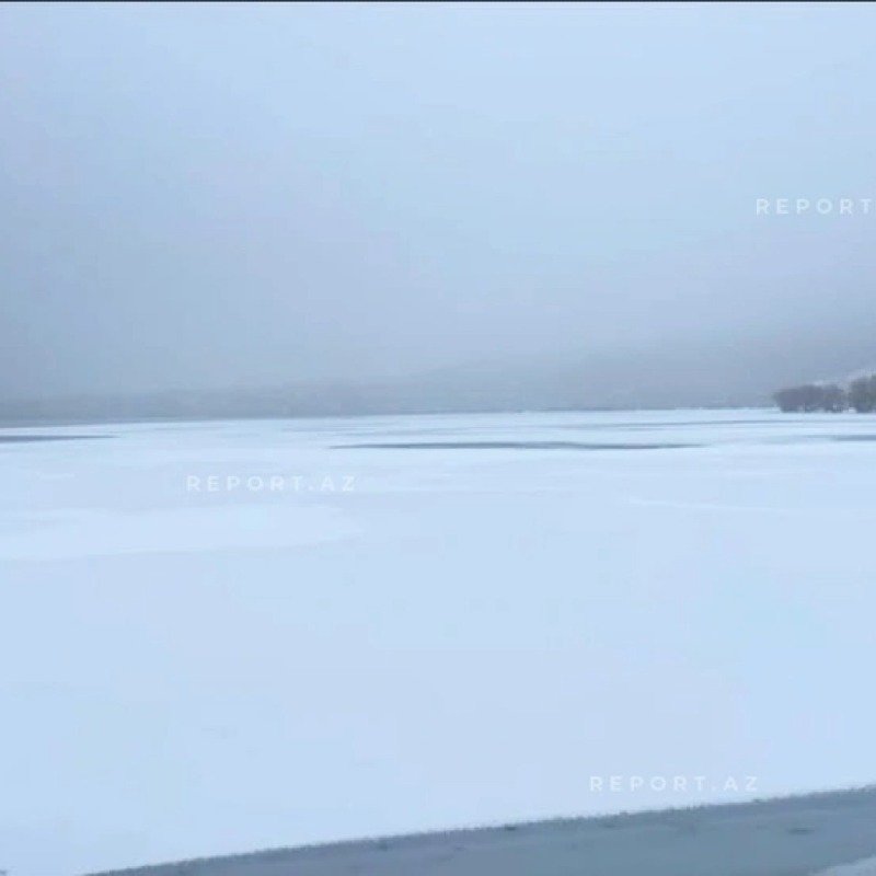 Arpaçay su anbarı dondu