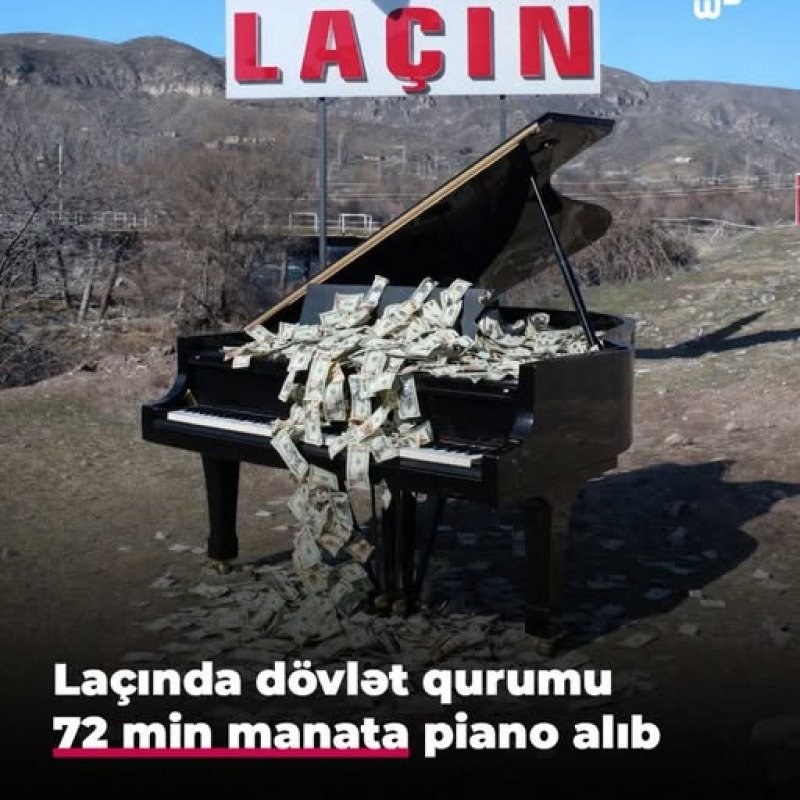 Laçında bazar qiymətlərindən bir neçə dəfə baha, 72 min manata piano alınıb