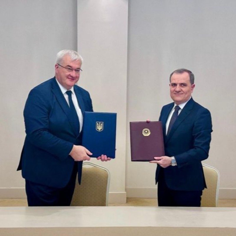 Ceyhun Bayramov Qəbələdə ukraynalı həmkarı ilə görüşdü