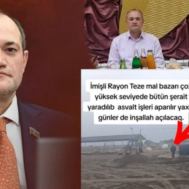 Deputata məxsus olduğu iddia edilən mal bazarında QANUNSUZ TİKİNTİ davam edir 